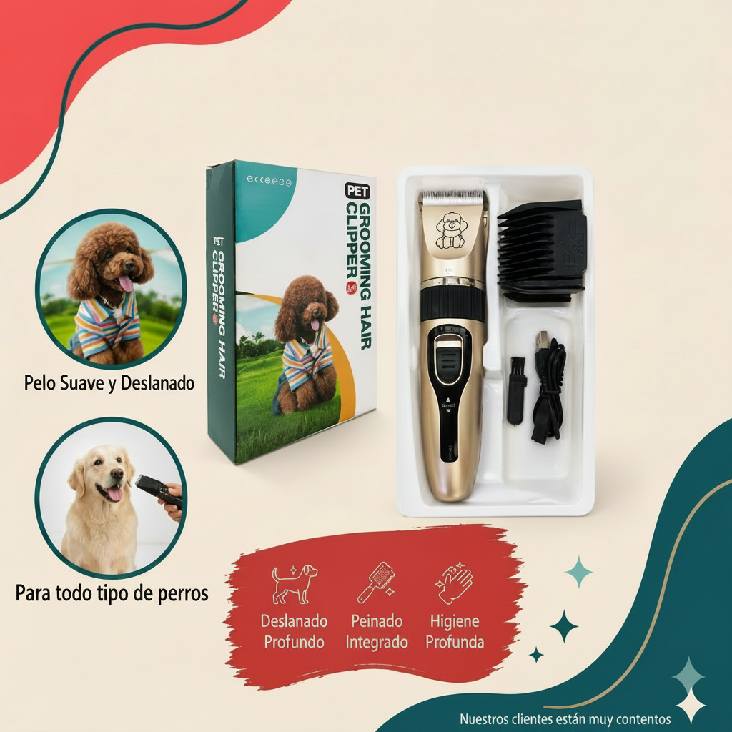 Máquina de Pelo Canina Semi-Profesional "PetSpa Grooming Kit"