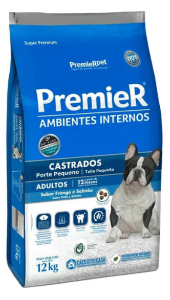 Alimento Seco "PremieR" categoria Super Premium - Perros Adultos Razas pequeñas Castrados - Pollo/Salmón 2.5kg