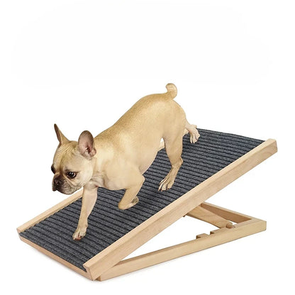 Rampa Plegable de Madera para Perros y Gatos