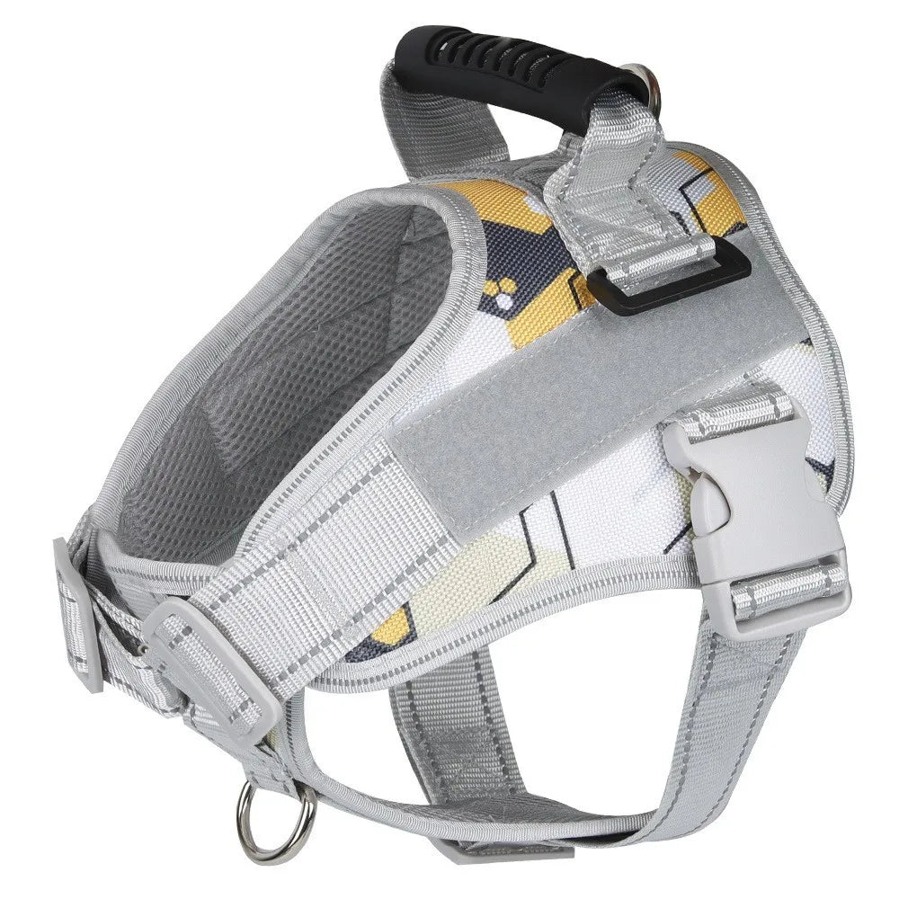 Medium and large dog explosion-proof reflective dog leash, pet leash, vest-style dog harness