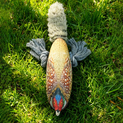 Plush Toy for Cats and Dogs: Lifelike Pheasant, Tear-Resistant Knotted Toy, Washable, Interactive Companion Toy for Pets