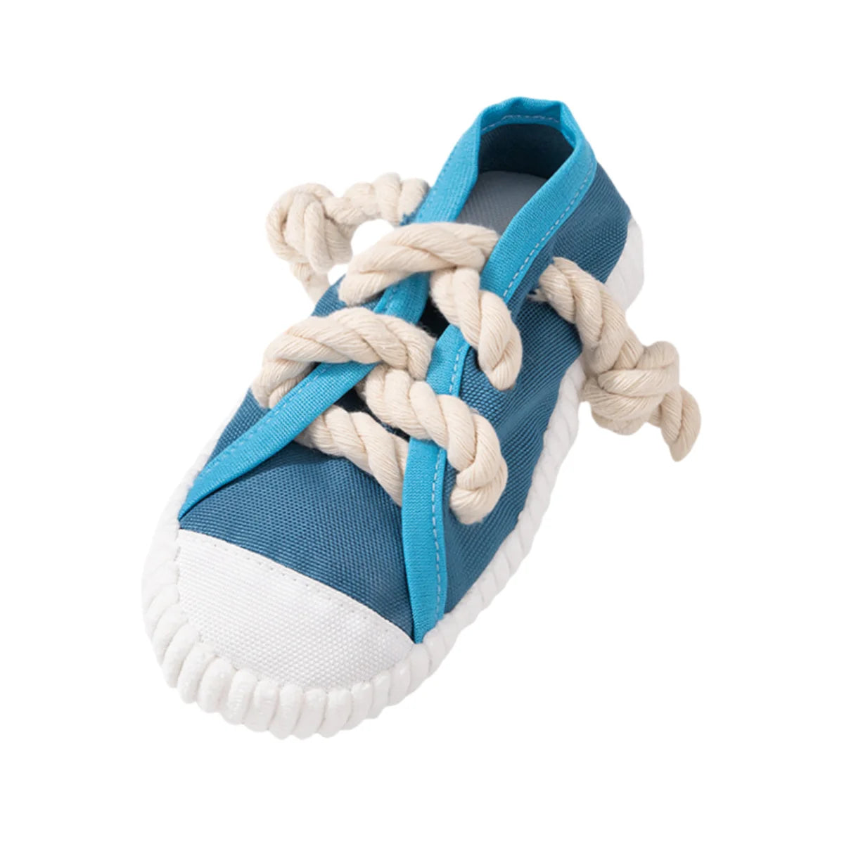 Dog Chewing Toy Squeaky Bite Resistant Canvas Shoes Knot Puppy Toy Teeth Cleaning Training with a bell Chew Toy Supplies
