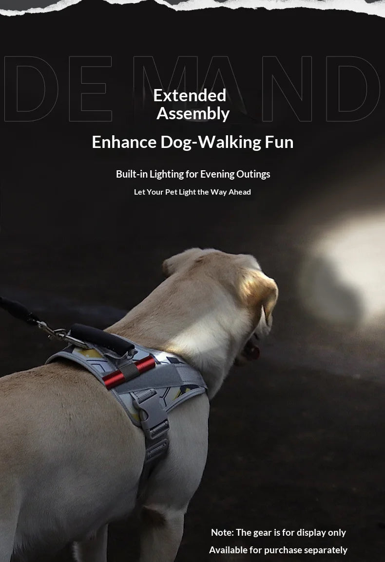 Medium and large dog explosion-proof reflective dog leash, pet leash, vest-style dog harness