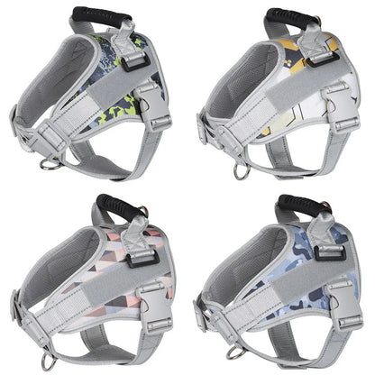 Medium and large dog explosion-proof reflective dog leash, pet leash, vest-style dog harness