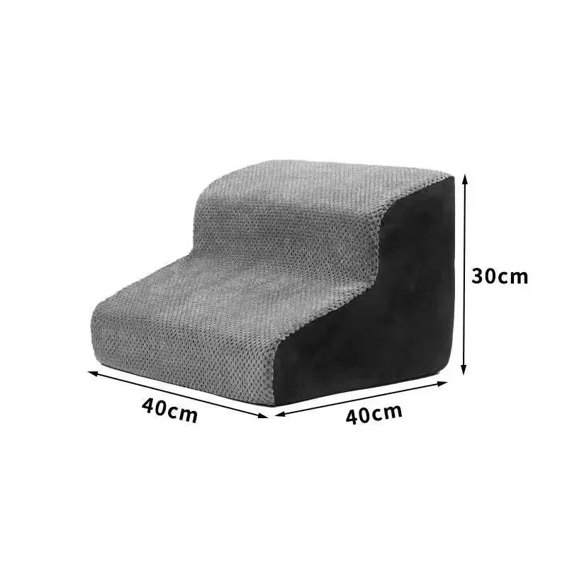 Pet 2/3 Step Dog Stair Cat Pet Ramp Ladder Washable Non Slip Removable Memory Foam Pet Products Ramp for Dog Pet Stairs for Dogs