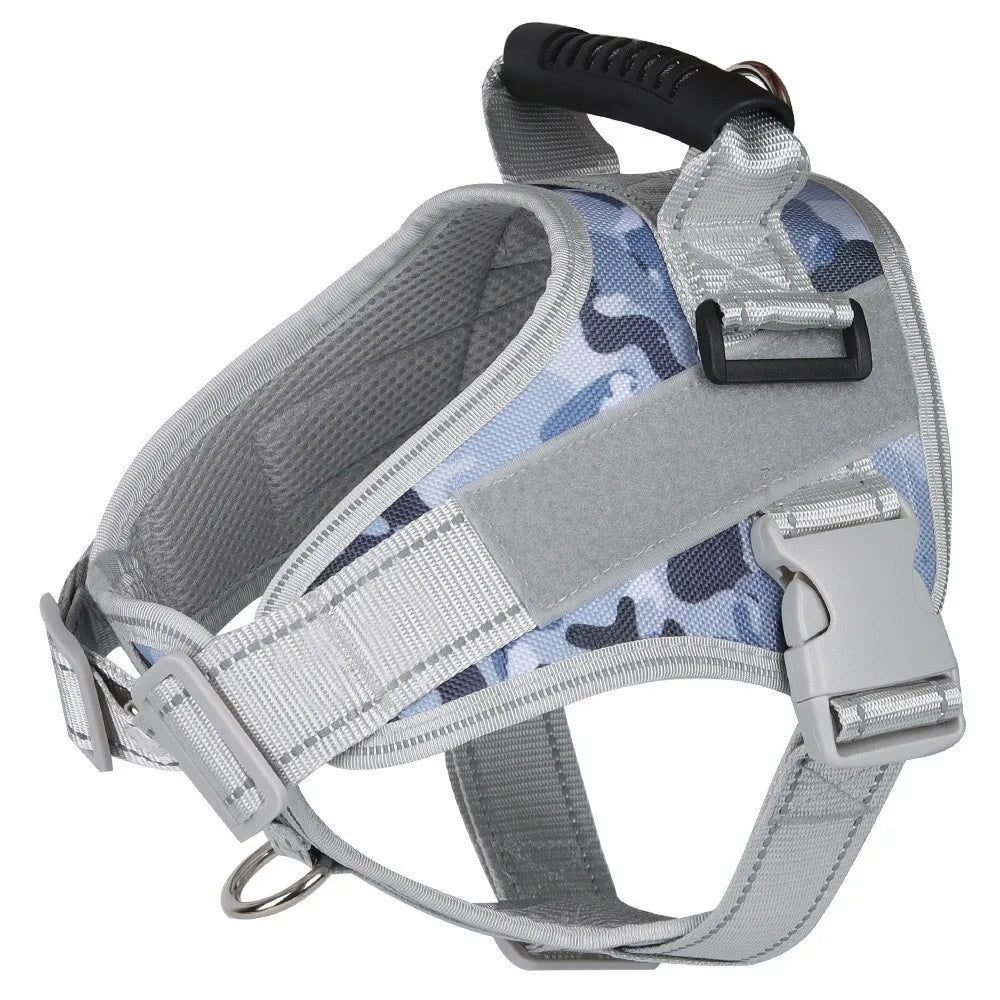 Medium and large dog explosion-proof reflective dog leash, pet leash, vest-style dog harness