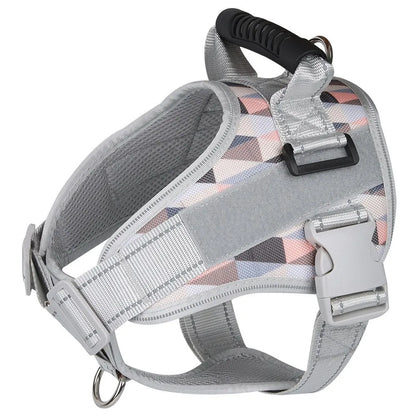 Medium and large dog explosion-proof reflective dog leash, pet leash, vest-style dog harness