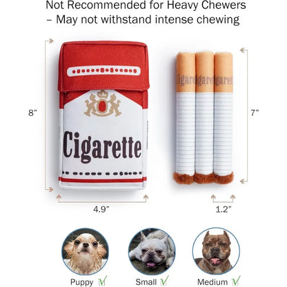 Funny Interactive Plush Dog Toys Creative Cigarette Interactive Giggles Dog Toys Funny Plush Chewing Toy Cigaret Box Pet Gifts