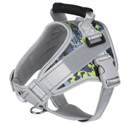 Medium and large dog explosion-proof reflective dog leash, pet leash, vest-style dog harness