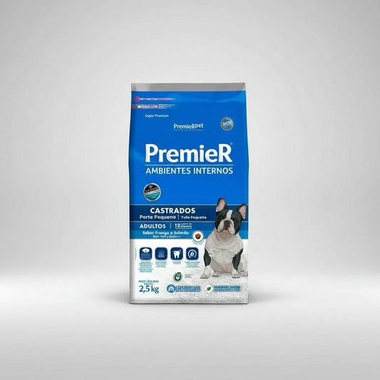 Alimento Seco "PremieR" categoria Super Premium - Perros Adultos Razas pequeñas Castrados - Pollo/Salmón 2.5kg